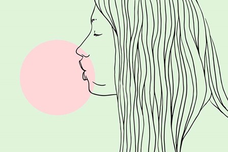 Pink Bubble Gum by Robert Farkas art print