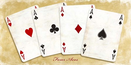 Four Aces (Gold) by Sandro Ferrari art print