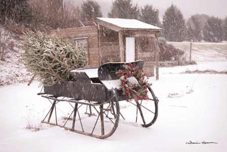 Grandpa&#39;s Sleigh by Irvin Hoover art print
