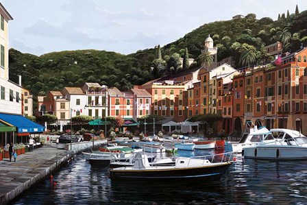 Sunrise Over Portofino by Bill Saunders art print