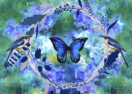 Blue Garden by Ata Alishahi art print