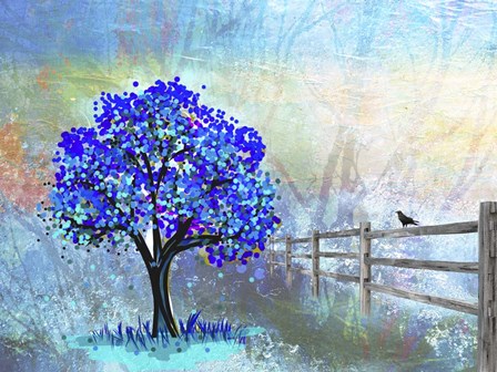 Blue Tree by Ata Alishahi art print