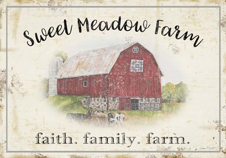Sweet Meadow Farm A by Jean Plout art print