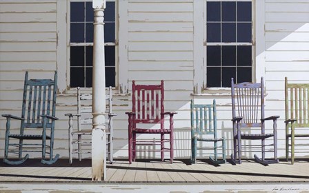 Rocking Chair Family by Zhen-Huan Lu art print