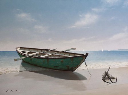 Green Boat by Zhen-Huan Lu art print