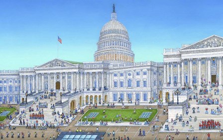 Capitol Building, Washington DC by Kathy Jakobsen art print