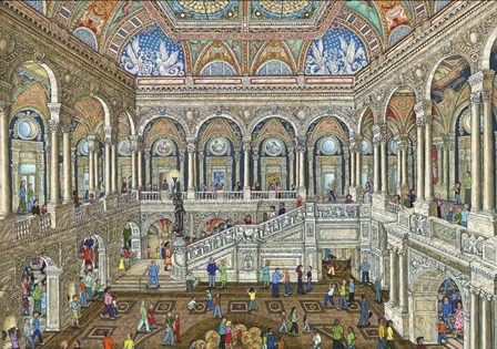 Library Of Congress, Washington DC by Kathy Jakobsen art print