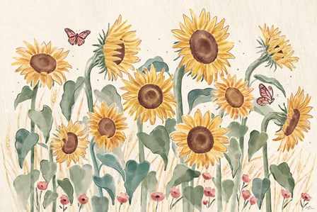 Sunflower Season I Bright by Janelle Penner art print