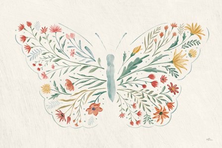Wildflower Vibes Butterfly by Janelle Penner art print