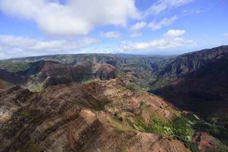 Aerial View Of Waimea Canyon, Kauai, Hawaii by Ryan Rossotto/Stocktrek Images art print
