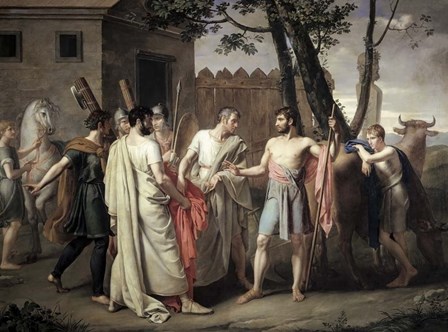 Cincinnatus leaving the Plough to go dictate laws to Rome by Vernon Lewis Gallery/Stocktrek Images art print