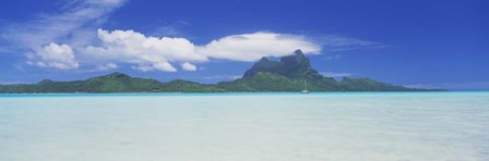 Boat In The Ocean, Bora Bora, French Polynesia by Panoramic Images art print