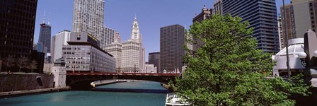 Wabash Ave Bridge over Chicago River Chicago by Panoramic Images art print
