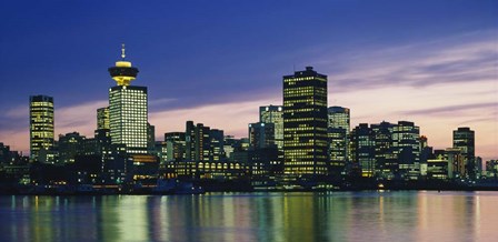 Skyscrapers at the waterfront, Vancouver by Panoramic Images art print