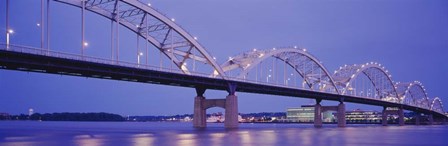 Bridge over a river, Centennial Bridge, Davenport, Iowa by Panoramic Images art print