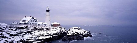 Lighthouse Portland Harbor by Panoramic Images art print