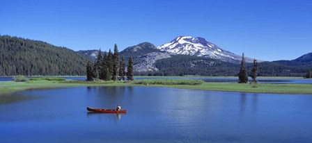 Red Canoe Sparks Lake OR by Panoramic Images art print