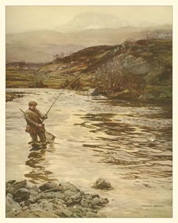 Trout Fishing by Ernest Briggs art print