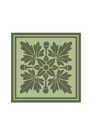 Tonal Woodblock in Green I by Vision Studio art print