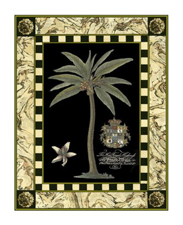 Bordered Palms on Black I by Vision Studio art print