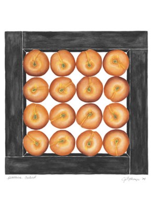 Peaches Cubed by Jennifer Goldberger art print