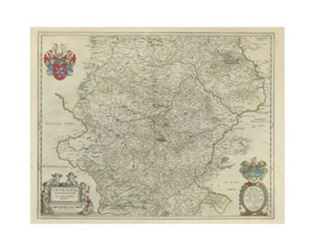 Thvringia Map art print