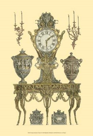 Antique Decorative Clock II by Francesco Piranesi art print