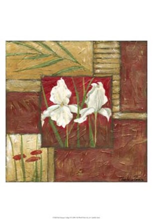 Red Lacquer Collage II by Chariklia Zarris art print