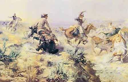 Jerked Down by Charles M. Russell art print