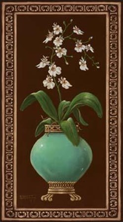 Ginger Jar With Orchids I by Janet Kruskamp art print