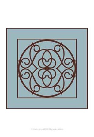 Chocolate And Blue Ironwork III by Chariklia Zarris art print