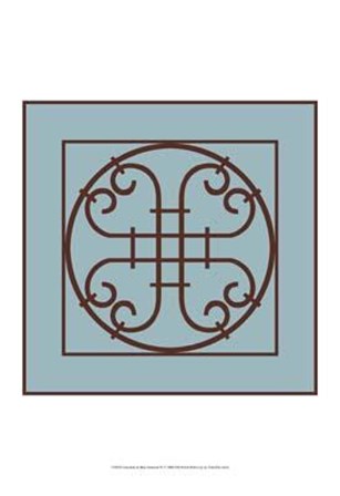 Chocolate And Blue Ironwork IV by Chariklia Zarris art print