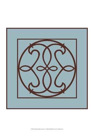 Chocolate And Blue Ironwork V by Chariklia Zarris art print