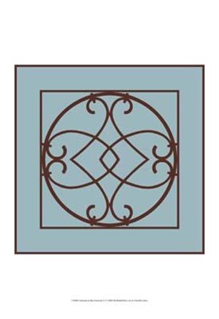 Chocolate And Blue Ironwork VI by Chariklia Zarris art print