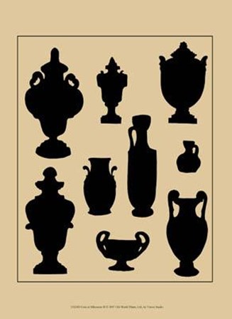 Urns In Silhouette II by Vision Studio art print