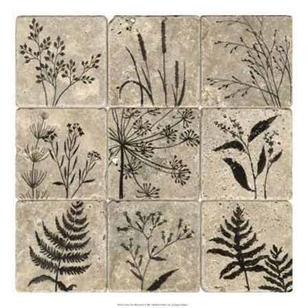 Stone Tile Silhouette II by Megan Meagher art print