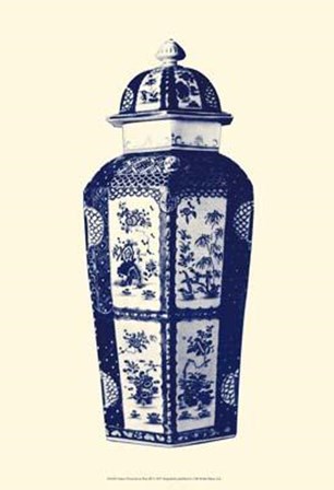 Manor Porcelain In Blue III by Ridgefield art print