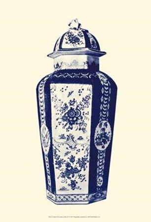Manor Porcelain In Blue IV by Ridgefield art print