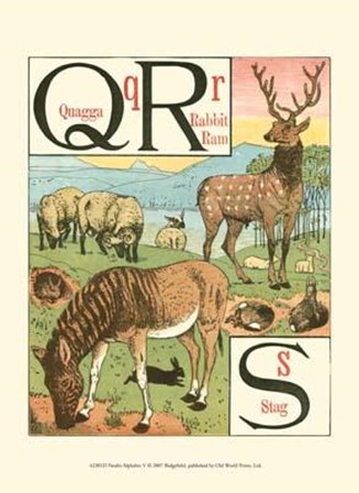 Noah&#39;s Alphabet V by Walter Crane art print