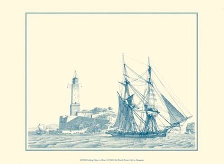 Sailing Ships in Blue I by Lubin Baugin art print