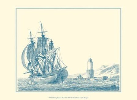 Sailing Ships in Blue III by Lubin Baugin art print
