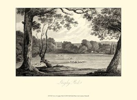 View of Langley Park by James Hakewill art print