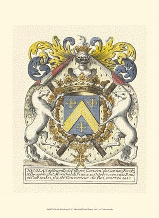 Noble Heraldry IV by Vision Studio art print