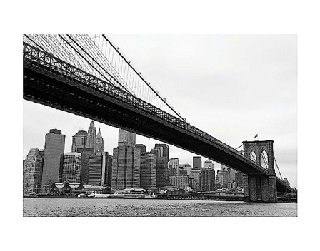 Manhattan from Brooklyn (b/w) by Erin Clark art print