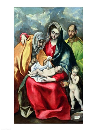 The Holy Family with St.Elizabeth by El Greco art print