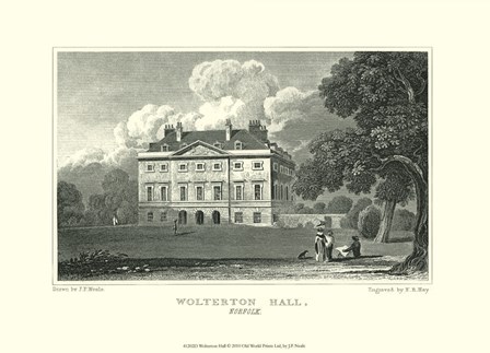 Wolterton Hall by J. p. Neale art print