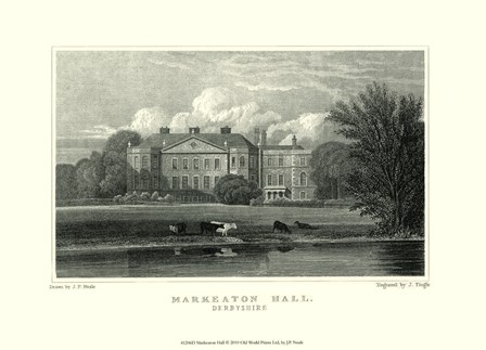 Markeaton Hall by J. p. Neale art print