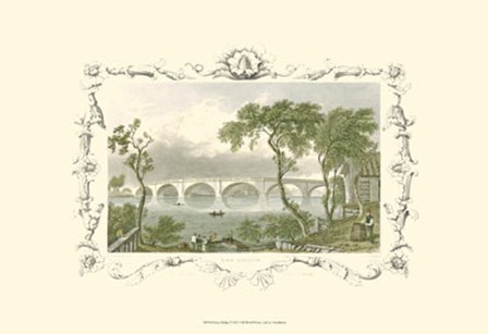 Kew Bridge by William Tombleson art print