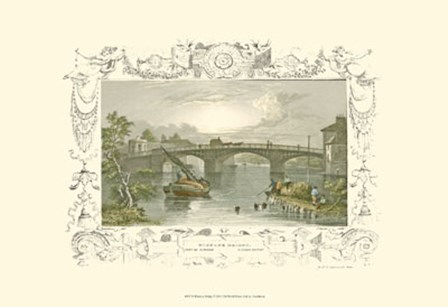 Windsor Bridge by William Tombleson art print