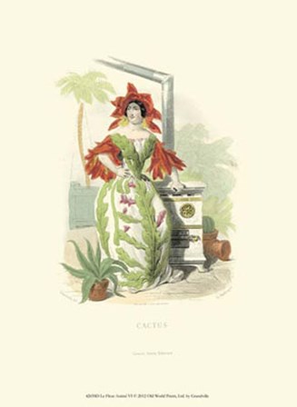 Le Fleur AnimT VI by J. J. Grandville art print
